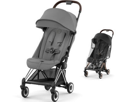 Kočárek CYBEX Coya Chrome 2024 + ZDARMA Originální pláštěnka, mirage grey - 1