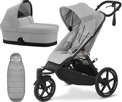 Kočárek CYBEX Avi Spin 2025 včetně korby a adaptéru + ZDARMA Originální fusak, fog grey - 1