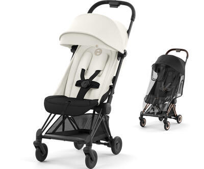 Kočárek CYBEX Coya Matt Black 2024 + ZDARMA: Originální pláštěnka - 1