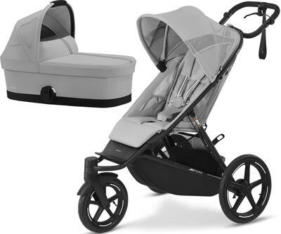 Kočárek CYBEX Avi Spin 2024 včetně korby a adaptéru, fog grey - 1