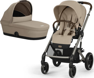 Kočárek CYBEX Balios S Lux 2025 včetně korby, almond beige (taupe frame)  - 1