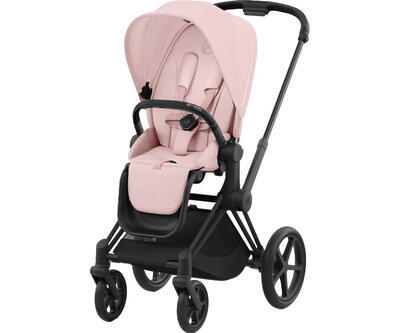 Kočárek CYBEX Priam Matt Black Seat Pack 2024, peach pink - 1