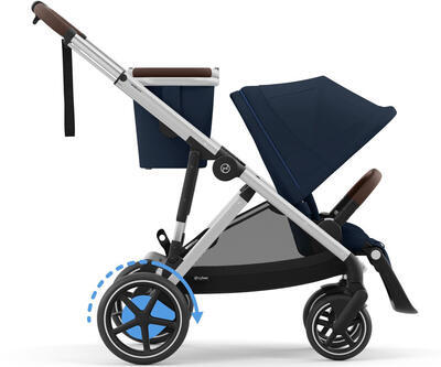 Kočárek CYBEX e-Gazelle S 2024, ocean blue (silver frame) - 1