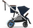 Kočárek CYBEX e-Gazelle S 2024, ocean blue (silver frame) - 1/7