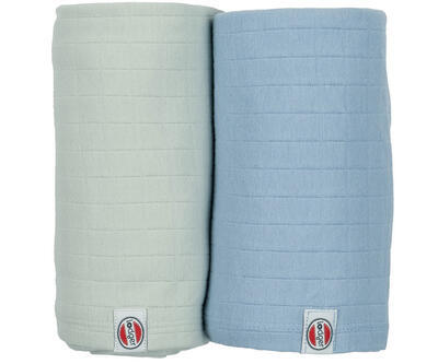 Multifunkční osuška LODGER Swaddler Solid 110x110 cm 2 ks 2024, peppermint/blue - 1