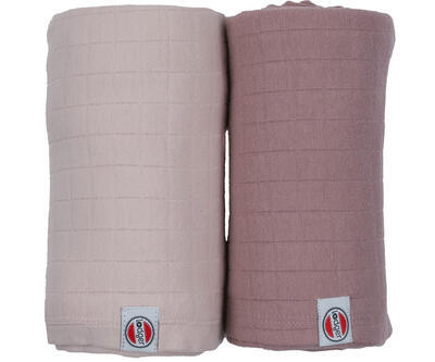 Multifunkční osuška LODGER Swaddler Solid 110x110 cm 2 ks 2024, powder/rose - 1