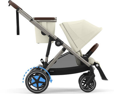 Kočárek CYBEX e-Gazelle S 2024, seashell beige (taupe frame)  - 1