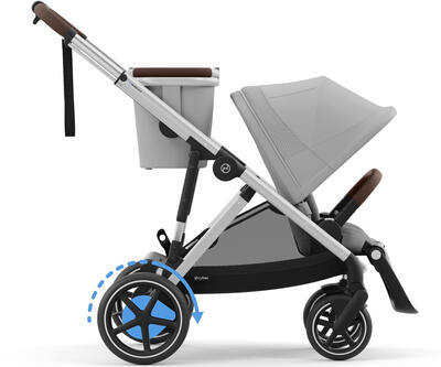 Kočárek CYBEX e-Gazelle S 2024, stone grey (silver frame) - 1