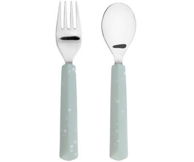 Dětský příbor LÄSSIG Cutlery with Silicone Handle 2pcs 2024, blue - 1