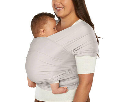 Šátek ERGOBABY Aura Sustainably Sourced Mesh Baby Wrap 2024, soft grey - 1