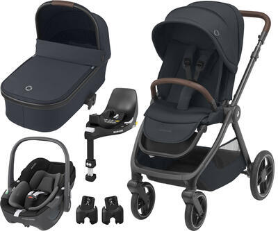 Kočárek MAXI-COSI Akční set Oxford 2024 + ZDARMA Základna FamilyFix 360 Pro a Adaptéry, essential graphite - 1