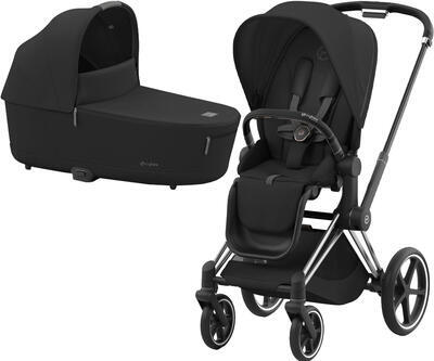 Kočárek CYBEX Priam Chrome Black Seat Pack 2024 včetně korby, sepia black - 1