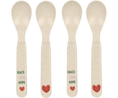 Dětské lžičky LÄSSIG Spoon Set PP/Cellulose 2024, happy rascals heart lavender - 1