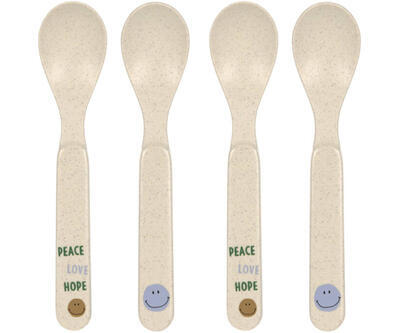 Dětské lžičky LÄSSIG Spoon Set PP/Cellulose 2024, happy rascals smile sky blue - 1