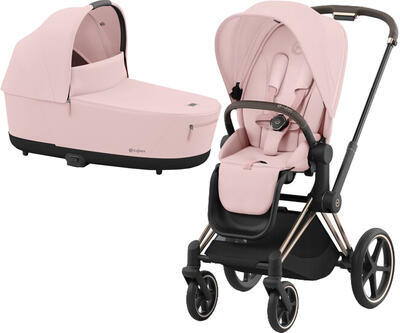 Kočárek CYBEX Priam Rosegold Seat Pack 2024 včetně korby, peach pink - 1