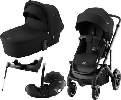 Kočárek BRITAX RÖMER Set Smile 5Z 2025 + hluboká korba + autosedačka Baby-Safe PRO + Vario Base 5Z Classic, space black - 1