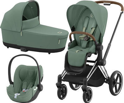 Kočárek CYBEX Set Priam Chrome Brown Seat Pack 2024 včetně Cloud T i-Size PLUS, leaf green - 1