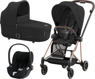 Kočárek CYBEX Set Mios Rosegold Seat Pack 2024 včetně Cloud T i-Size PLUS, sepia black - 1