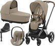 Kočárek CYBEX Set Priam Chrome Brown Seat Pack 2024 včetně Cloud T i-Size PLUS a báze T, cozy beige - 1/7