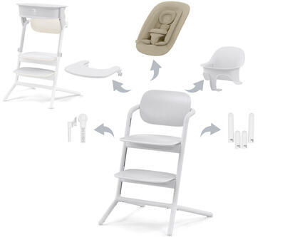 Židlička CYBEX Lemo 4v1 2024 + ZDARMA Sada CYBEX Lemo Learning Tower, all white - 1