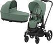 Kočárek CYBEX e-Priam Matt Black Seat Pack 2024 včetně korby, leaf green - 1/7