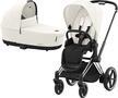 Kočárek CYBEX e-Priam Chrome Black Seat Pack 2024 včetně korby, off white - 1/7