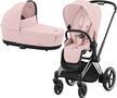 Kočárek CYBEX e-Priam Chrome Black Seat Pack 2024 včetně korby, peach pink - 1/7