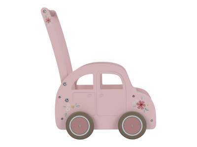 Chodítko LITTLE DUTCH Auto dřevěné 2024, pink - 2