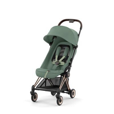 Kočárek CYBEX Coya Rosegold 2024 + ZDARMA: Originální pláštěnka, leaf green - 2