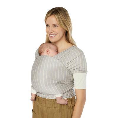 Šátek ERGOBABY Aura Sustainably Sourced Knit Baby Wrap 2024, grey stripes - 2