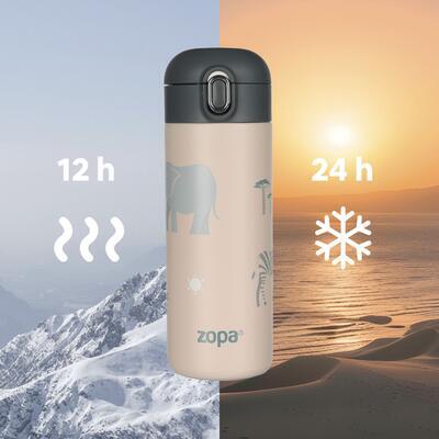 Termoska na tekutiny ZOPA s pítkem 400 ml 2024, mountains - 5