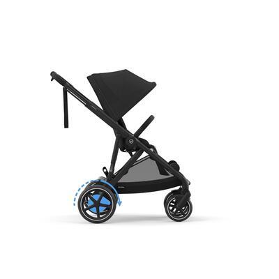 Kočárek CYBEX e-Gazelle S 2025, moon black (black frame) - 5