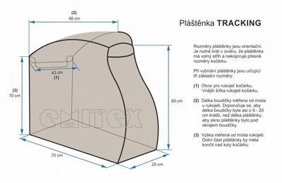 Pláštěnka EMITEX na sportovní kočárek S 2024 (Tracking) - 7