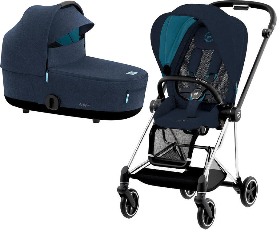 Kočárek CYBEX Mios Chrome Black Seat Pack PLUS včetně korby